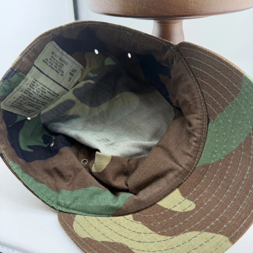 Propper International Woodland Camo Patrol Cap Military Hat Size 6 3/4 Ripstop